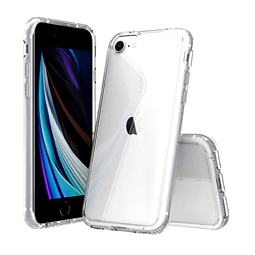 Image of Case Creation New iPhone SE Premium Imported 0.3mm Crystal Clear Totu Silicone Transparent Flexible Soft Corner Protection with TPU Slim Back Case Color Variation Cover for iPhone SE