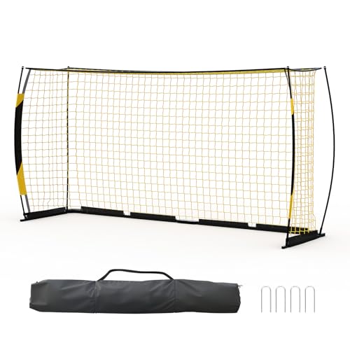 Soccer Goals for Backyard, 12x6 FT Soccer Net, Soccer Training Equipment Quick Setup, Portable Net Collapsible Metal Base for Indoor Outdoor Use with