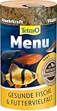 Tetra Menu Fischfutter - Hauptfuttermix mit 4 Spezialflocken in getrennten Kammern, abwechslungsreiches Futter für alle Zierfische, 250 ml Dose