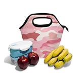 GuoChe Kleine Lunchtasche mit gebogenem Griff, Lunchbox, für Damen, wiederverwendbar, Reise-Kühltasche für Strand, Reisen