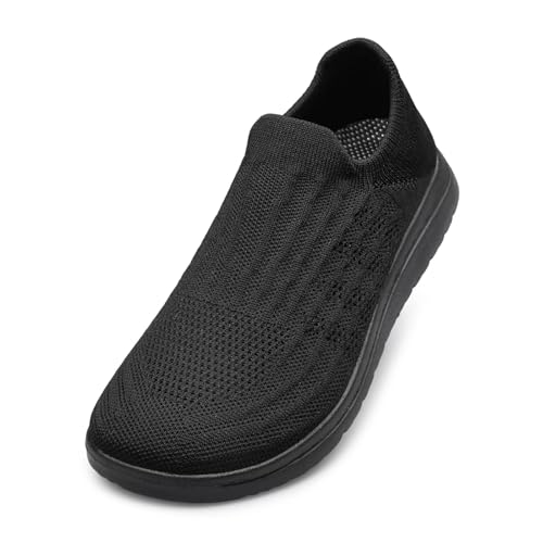 Wide Toe Shoes Women Sock Sneakers Mesh Flat Casual Pull-on Lightweight Breathable Comfortable