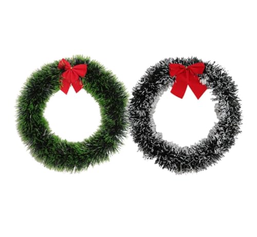 Couronne de Noël pour porte d'entrée et décoration de maison chaleureuse