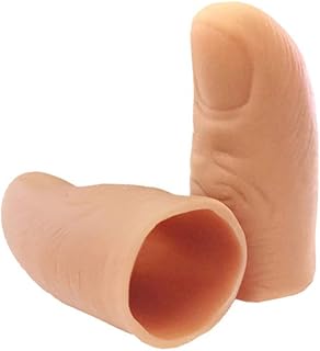 NIDONE 1 Par de Dedos Mágicos de Truco Que se Iluminan Dedos Intermitentes Puntas del Pulgar Truco Mágico Que Aparecen con Luz 2PCS