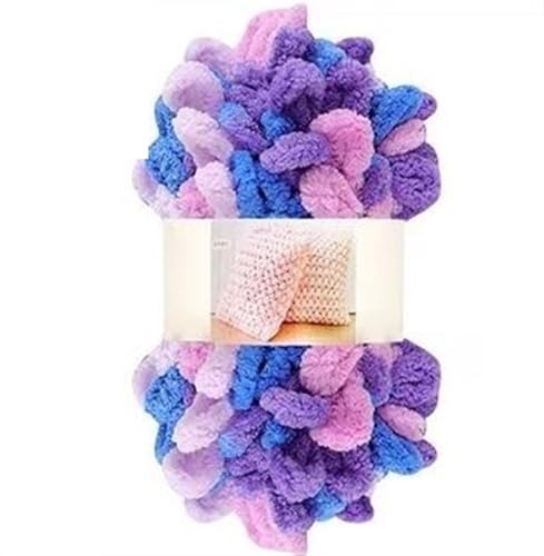 Les doigts tissent des fils, Fil à tricoter aux doigts sans aiguilles, fabrication d'écharpes, de couvertures, d'oreillers, multicolore(Blueberry)