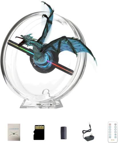 Image of 3D Hologram Fan,HD LED Hologram Fan WIFI Projector with 700 Library Video,Animated Holographic Projector Display for Stores, Shops, Christmas Tree (14CM)