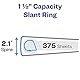 Avery Heavy Duty View 3 Ring Binder, 1.5 One Touch Slant Ring, Holds 8.5 x 11 Paper, 1 Pacific Blue Binder (79722)
