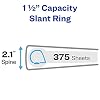 Avery Durable View 3 Ring Binder, 1-1/2 Inch Slant Rings, 4 Black Binders (05738)