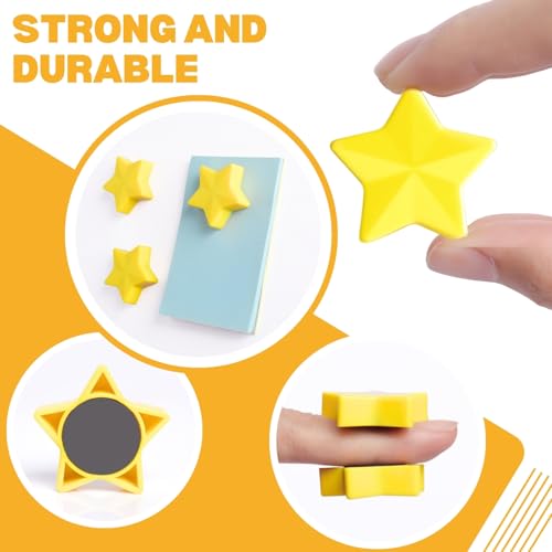 40 imanes decorativos estrella amarillos para refrigerador miniatura 3