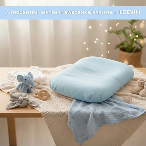 Image of Baby Lounger for Newborn,Baby Play Mat Soft Cotton Breathable for Playtime & Relaxation,Flat Babies Essentials Gifts,0-12 Months Home Travel(Blue Bean)