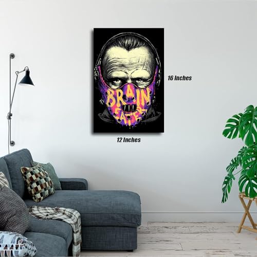 Image of HUANNY Diamond Painting Hannibal Diamond Art Horror Movie, 5D Full Drill Cross Stitch Embroidery Kits