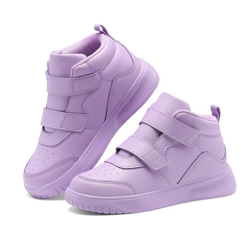 Image of Boys Girls Sneakers for Kids High Top Casual Lightweight Classic Adjustable Strap Dual Hook and Loops Running Shoes