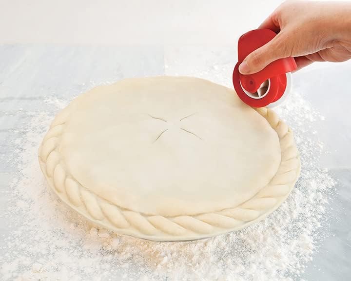 Talisman Designs Pastry Wheel Pie Crust Decorator | Pie Crust Wheel | Pie Crust Decorating Tools | Easy to Use Pastry Wheel | Pie Decorating Tools & Gadgets | Pie Crust Embosser