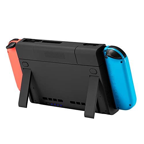 For Nintendo Switch Charge Stand with 6500mAh Battery Case, Antank Portable Battery Case Extended Juice Battery Pack Power Bank with Kick Stand for Nintendo Switch 2017