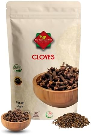 Cloves Whole | 50G| Premium Quality | Sun Dried | Indonesian | Gluten Free | Non GMO | No Additives | No Preservatives| 50G