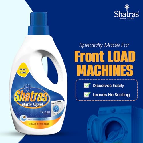 Image of SHATRAS Matic liquid Detergent for fabric care, 100% Tough Stain Removal In Front Load Machines, For All Types Fabric (Blue 8)