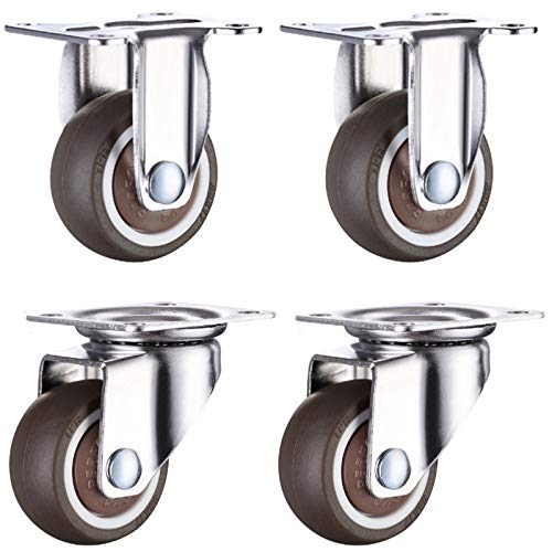 Roulettes pivotantes pour meubles et chariot avec vis lot de 4