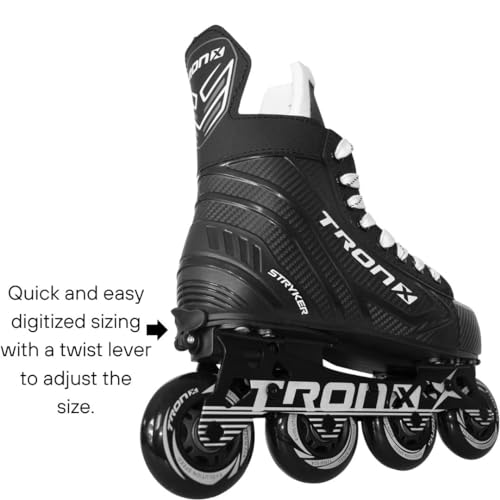 Tronx Stryker Adjustable Senior Intermediate Junior Youth Roller Inline Hockey Skates thumb #3
