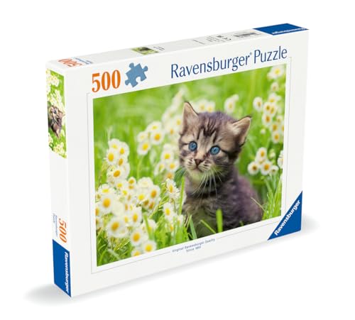 Puzzle 500 pièces : Chaton dans la prairie Ravensburger France - vue 3