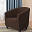 Housse De Fauteuil Extensible – Tissu Jacquard Uni – Pour Canapé 1 Place, Gris Foncé
