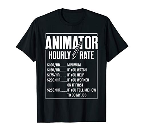 Animator Rate Animating Graphic Artist Animation T-Shirt