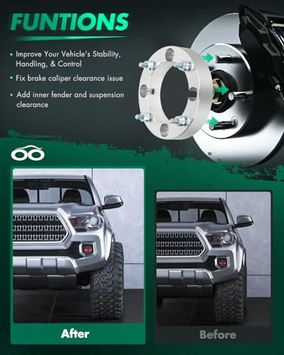 Image of SCITOO 2Pcs 4x156 to 4x156 Wheel Spacers 1.5 inch 10x1.25 Studs 131mm Bore