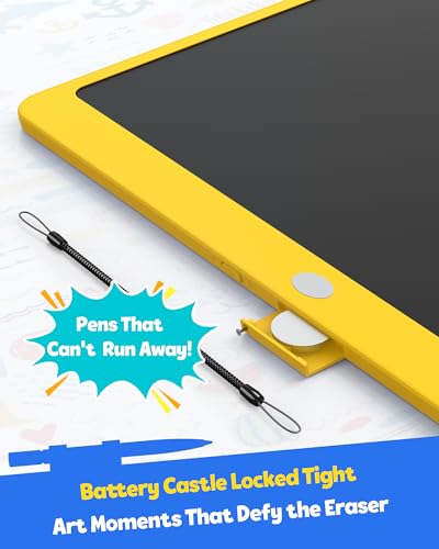 Image of TEKFUN LCD Writing Tablet for Adults, Large Doodle Board, 16 Inch Colorful Drawing Tablet Writing Pad, Toddler Toys for 3 4 5 6 7 8 9 Year Old Girls Boys Teen, Birthday Gifts for Kids (Yellow)