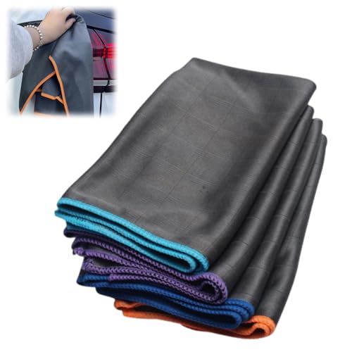 Maison culte maisonculte TopClean- Chiffon en Fibre de Carbone - 2/3/4 Serviette Nettoyage sans Trace 40 * 50cm pour Verre, Vitre, Lunettes, Vaisselle, Cuisine, Ménage chiffon fibre de carbone