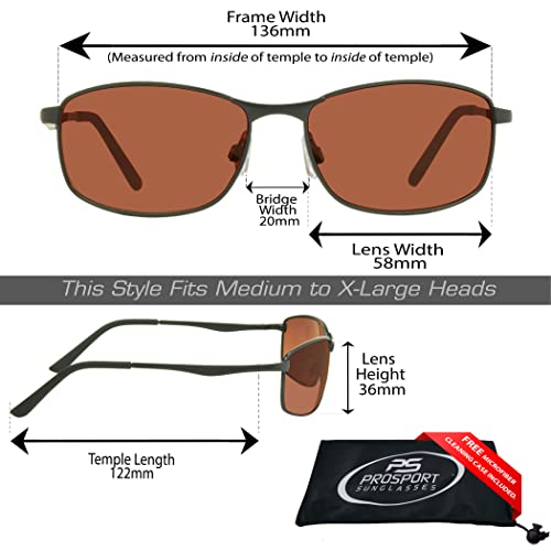 Image of proSPORT Blue Light Blocking Sunglasses - HD Copper Amber Metal Aviator Reduce Eye Strain Better Sleep