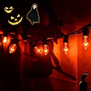 25 Pack C7 Replacement Bulbs, 5W Orange Light Bulbs, Halloween Christmas Light Bulbs for Outdoor String Lights Patio Wedding Decor, E12 Candelabra Base, Incandescent Night Lights 25 Pack C7 Replacement Bulbs 5W Orange Light Bulbs Halloween Christmas Light Bulbs for Outdoor String Lights Patio Wedding Decor E12 Candelabra Base Incandescent Night Lights