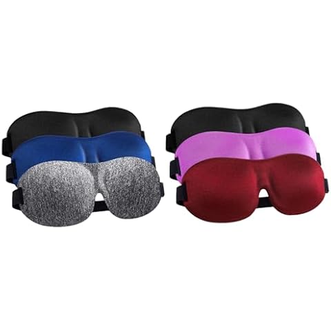 Sleep Mask for Side Sleeper 6 Pieces, 100% Blackout 3D Eye Mask for Sleeping, Night Blindfold for Men Women Cover