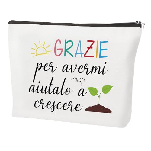 Regalo Maestre Fine Anno,Grazie Regali Maestra Maestre Insegnante Insegnanti Professoressa Compleanno Natale Pasqua Pensione Anniversario Valentino Festa della Donna Cosmetici Borsa Pochette Originali