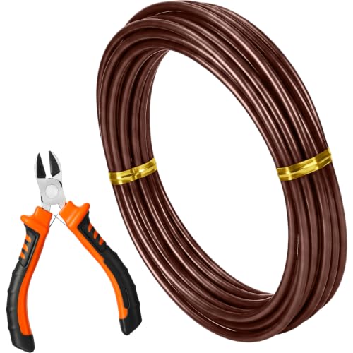 Mudder 1 Roll Bonsai Training Wire Aluminum 4mm Brown