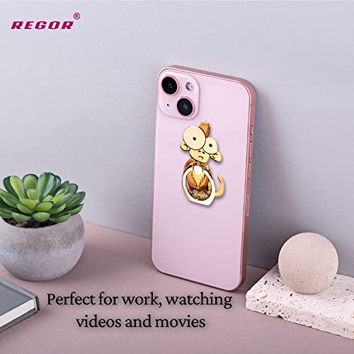 Image of Regor Finger Grip & Mobile Holder | Funky Mobile Stand | Cell Phone Grip Holder for Hand & Mobile Back Holder Grip | Selfie Holder & Works as iPhone Stand & Android Phone Stand for Desk - Monkey