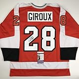 Autographed/Signed Claude Giroux Philadelphia Orange Hockey Jersey JSA COA