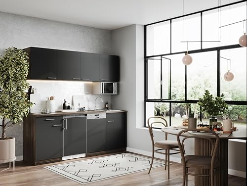 Respekta Spülmaschine teilintegriert 45 cm / Einbau-Geschirrspüler mit flexiblem Besteckkorb / 6 Programme / Startzeitvorwahl / 9 Maßgedecke / LED-Display / GSP45TIDM