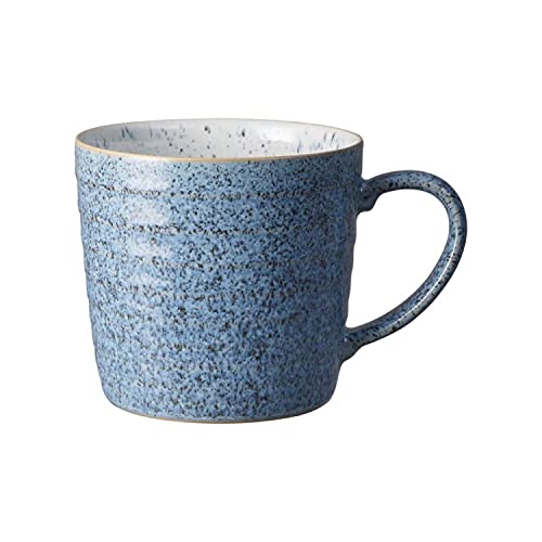 Denby Studio Blue Flint/Chalk Ridged Mug 400ml.