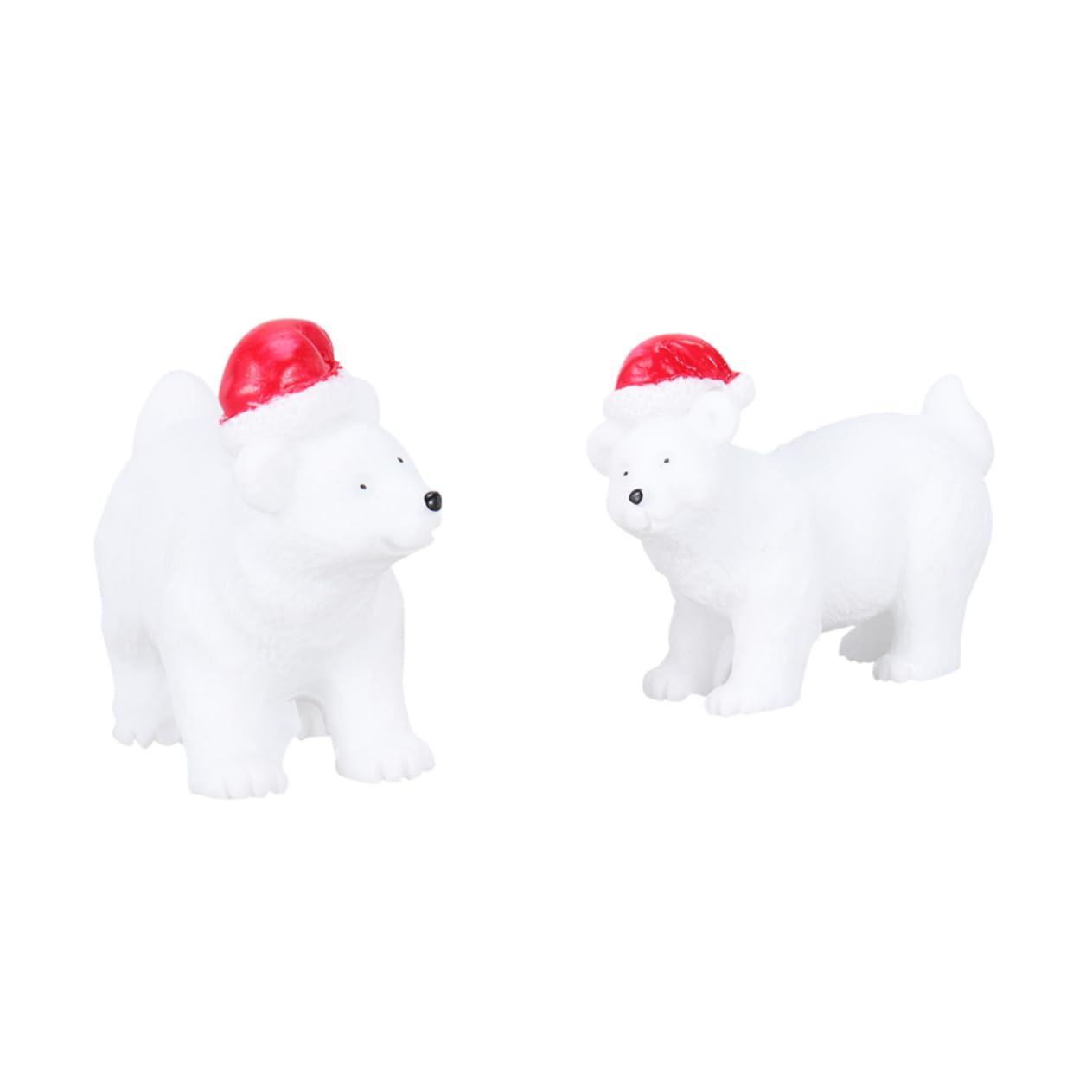 TOPBATHY Set di 6 Miniature di Orso Artico Natalizio in Resina Sintetica, Decorazioni Natalizie Uniche per Ufficio e Mobile, Ornamenti Creativi per Natale da Tavolo Stili multipli