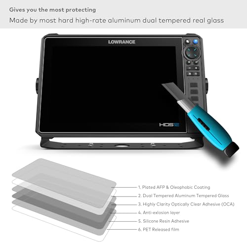 INNOSURE Premium Tempered Glass Screen Protector for Lowrance HDS-12 Live 12 Inch Touchscreen Fish Finders Accessories Anti Scratch (HD Clear) by INNOSURE - Image 3