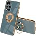 Produktbild ILING Handyhülle für Xiaomi Redmi Note 11 Pro+ 5G(Note 11 Pro Plus), Ultradünne Stoßfeste Schutzhülle für Damen, Bunt Silikon Case, Schüzen Sie die Kamera Stoßstange Hülle mit Ringständer (Grau)