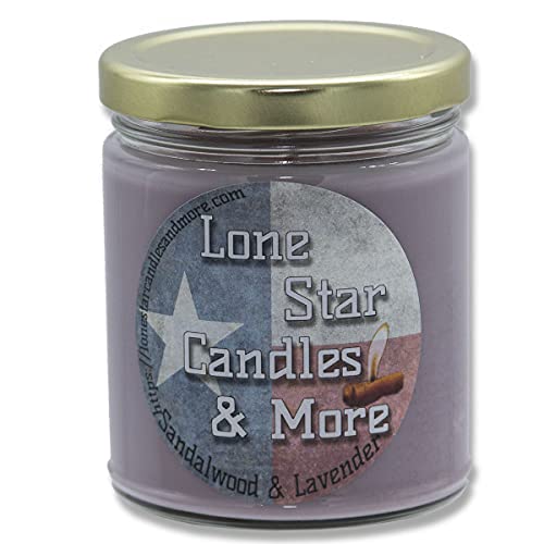 Sandalwood and Lavender, Lone Star Candles Blend, Scented Soy Candles, Hand Poured