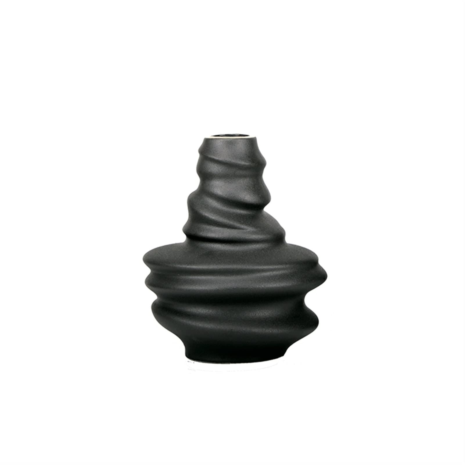 Grand vase de décoration en grès au design géométrique haut de gamme