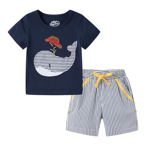 Image of Mud Kingdom Woven Short Sets for Boys Summer Holiday Outfits Casual Short Sleeve
