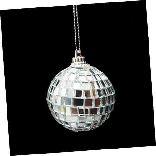 Bola espejada plateada de 20 cm, decoración colgante para fiestas, bodas, discotecas y festivales miniatura 3
