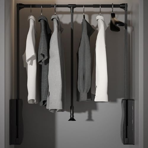 Barre de penderie escamotable 40 kg robuste avec rembourrage - 7