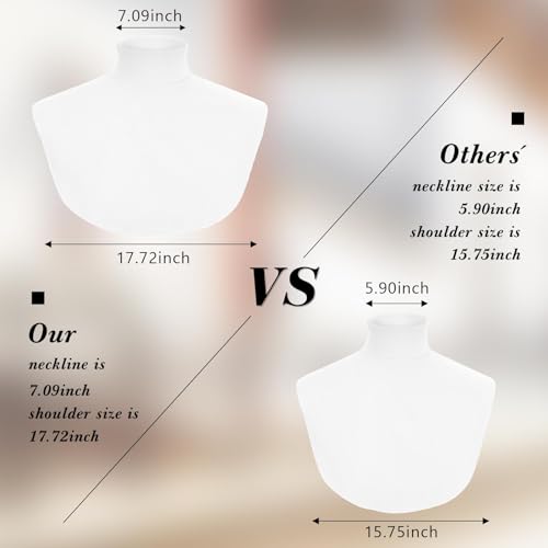 Image of Cutecrop Turtleneck Dickey Extra Large Fake Collar Detachable Dickey Collar Half Mock Turtleneck for Men Women