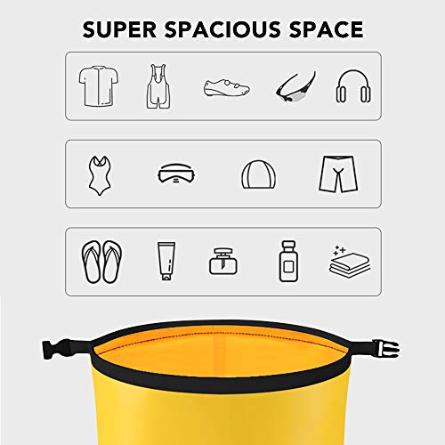 DECDEAL 5L / 10L / 20L PVC à prova d 'água saco seco rolo superior saco seco para camping caminhada