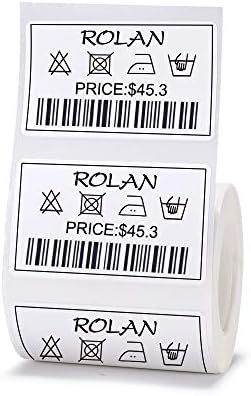 JingChen 50x30mm(2.0''x1.2'') Multi-Purpose Self-Adhesive Direct Thermal Label Paper for JingChen B11 and B3 Portable Label Printer, 230 Labels/Roll