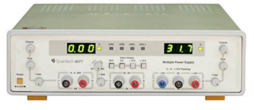 Image of 4077, 0-30V / 2A, ±15V / 1A Tracking, 5V /2A Multiple DC Power Supply 1 Years Warranty
