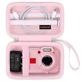 Canboc Carrying Case for KODAK PIXPRO WPZ2 Rugged Waterproof Digital Camera, Underwater Photography Camera Bag, Mesh Pocket fits USB Cable, Battery, Adapter, Jelly Pink (Case Only)
