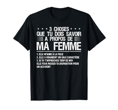 Amoureux Copain Humour Couple Cadeau pour Mari T-Shirt